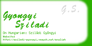 gyongyi sziladi business card